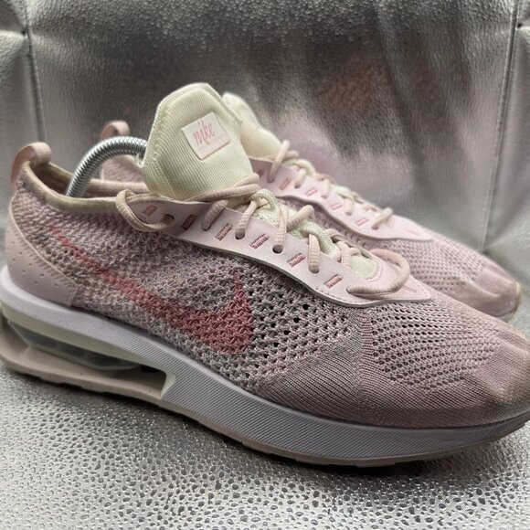 Size 10.5 Nike Air Max Flyknit Racer Womens Soft Pink Athletic Shoes FJ4577-100 - Picture 1 of 11